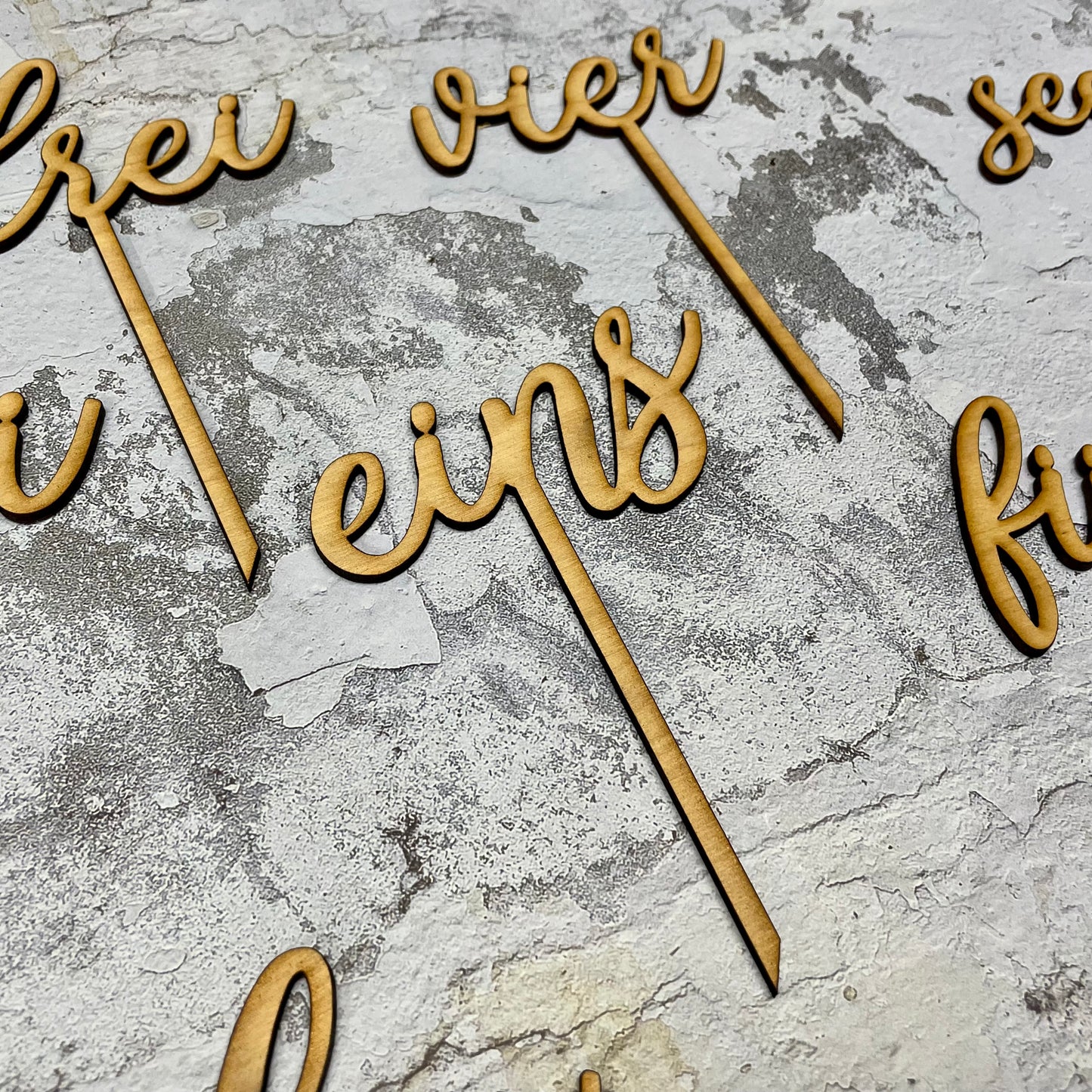 Deko Topper Zahl ausgeschrieben eins, zwei, drei, ... | GEBURTSTAG | KINDERGEBURTSTAG