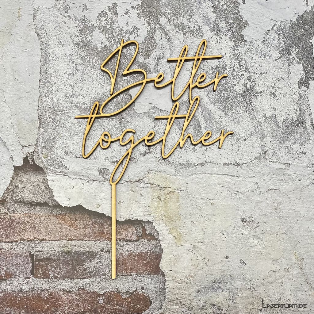 Deko Topper Better together l Hochzeit | Blumenstecker