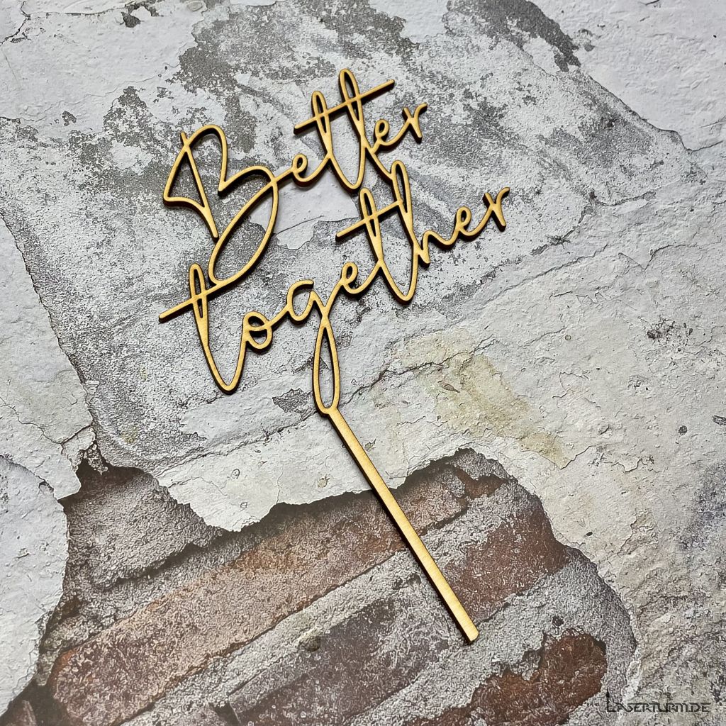 Deko Topper Better together l Hochzeit | Blumenstecker