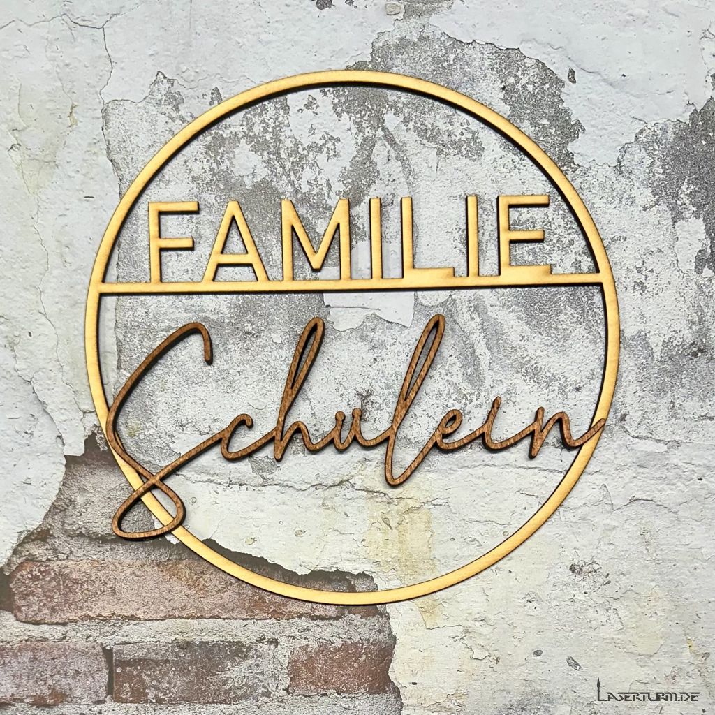 Türschild mit Familiennamen | Haustür | Eingang | Schriftzug aus Holz | INDIVIDUELL