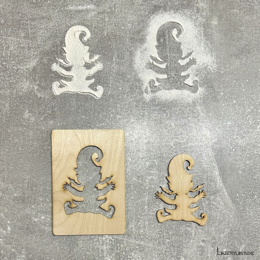 2er Set Schablone für Wichtel Abdruck | WEIHNACHTEN