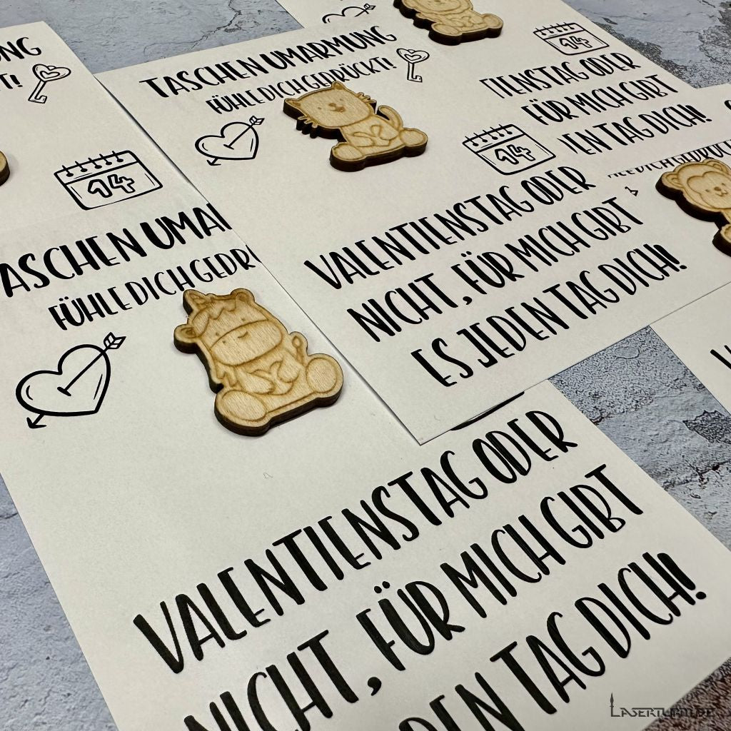 Pocket Hug - Taschenumarmung | Valentienstag | GLÜCKSBRINGER | Geschenk | Schule