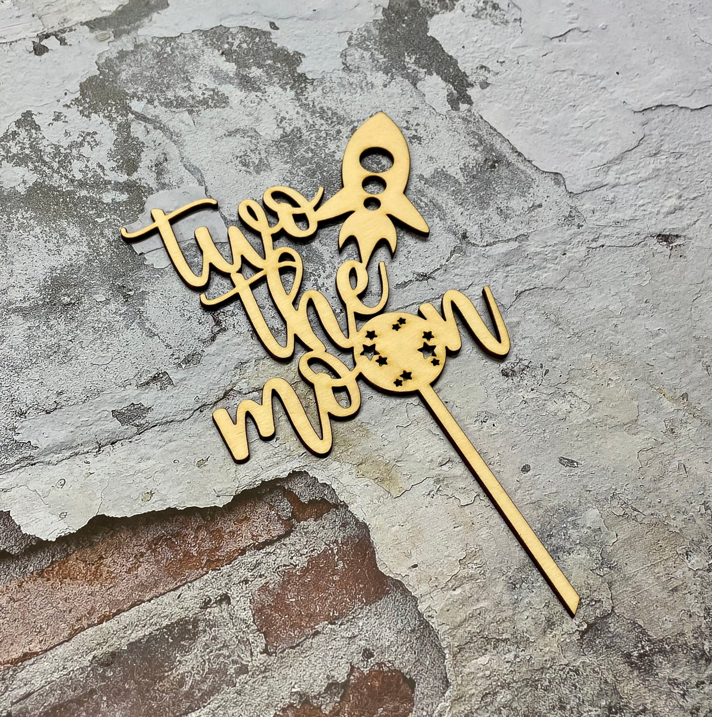 Deko Topper Two the Moon l GEBURTSTAG | 2 | Blumenstecker