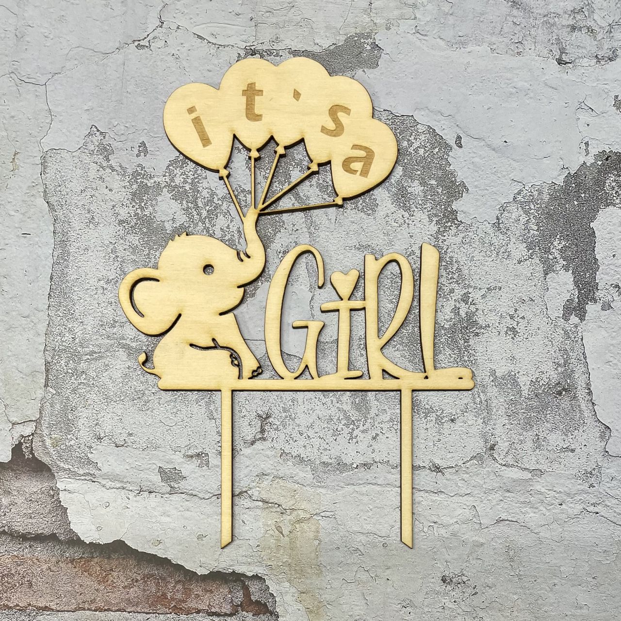 Deko Topper its a boy | its a girl l Elefant | Babyparty