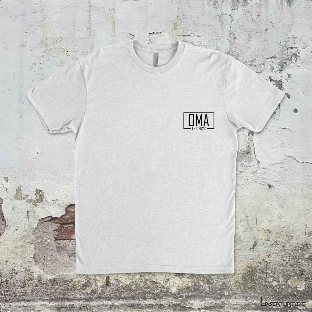 Bügelbild Papa, Mama, Oma, Opa - EST. xxxx eckig | AUFBÜGELN | DIY | TSHIRT